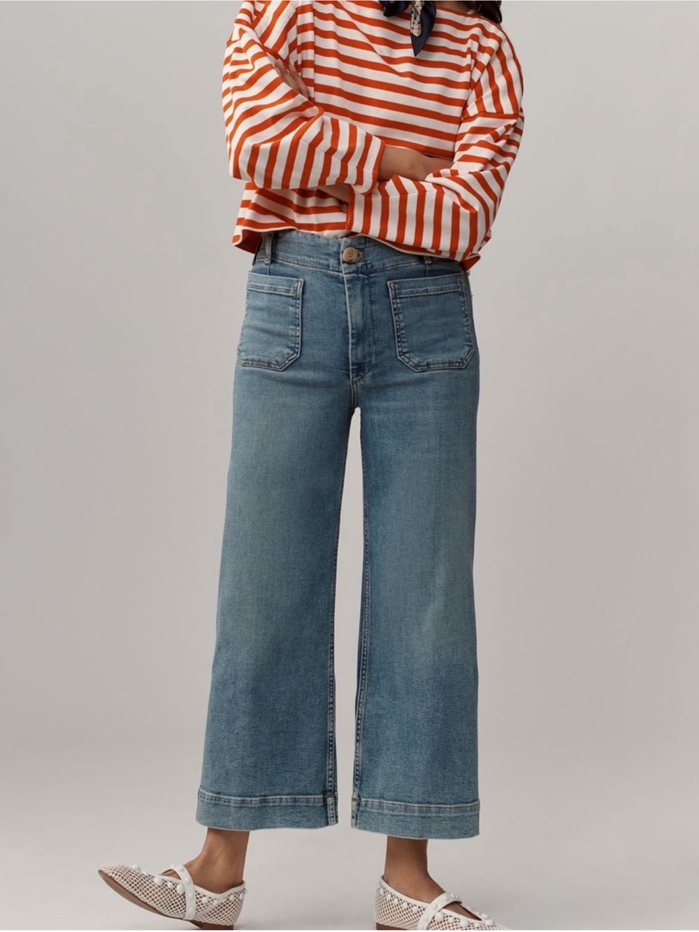 Anthropologie The Colette wide -Leg Cropped Jeans - Women size 29